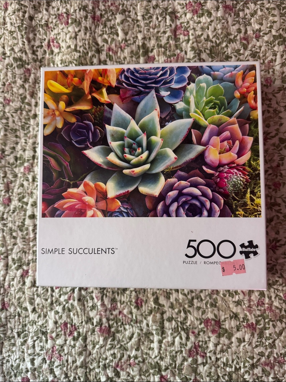 Buffalo Games "Simple Succulents" 500-Piece Puzzle — Multicolor Succulent Art